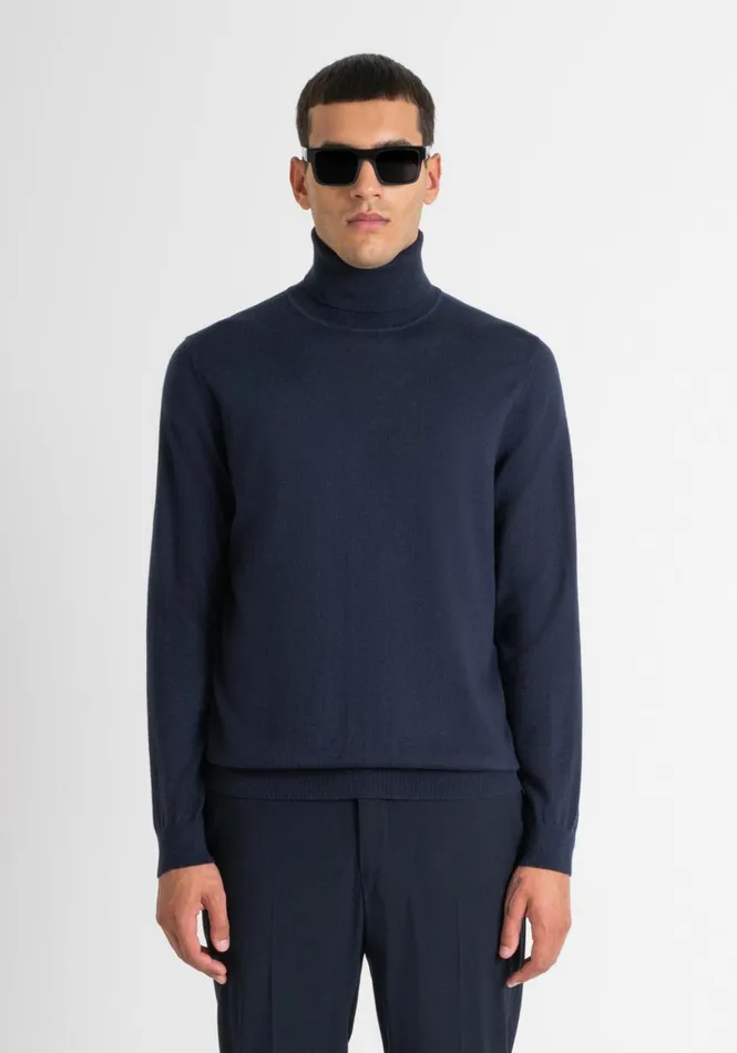 Knitwear Men Antony Morato Regular Fit Cashmere Blend Jumper Blue Ink