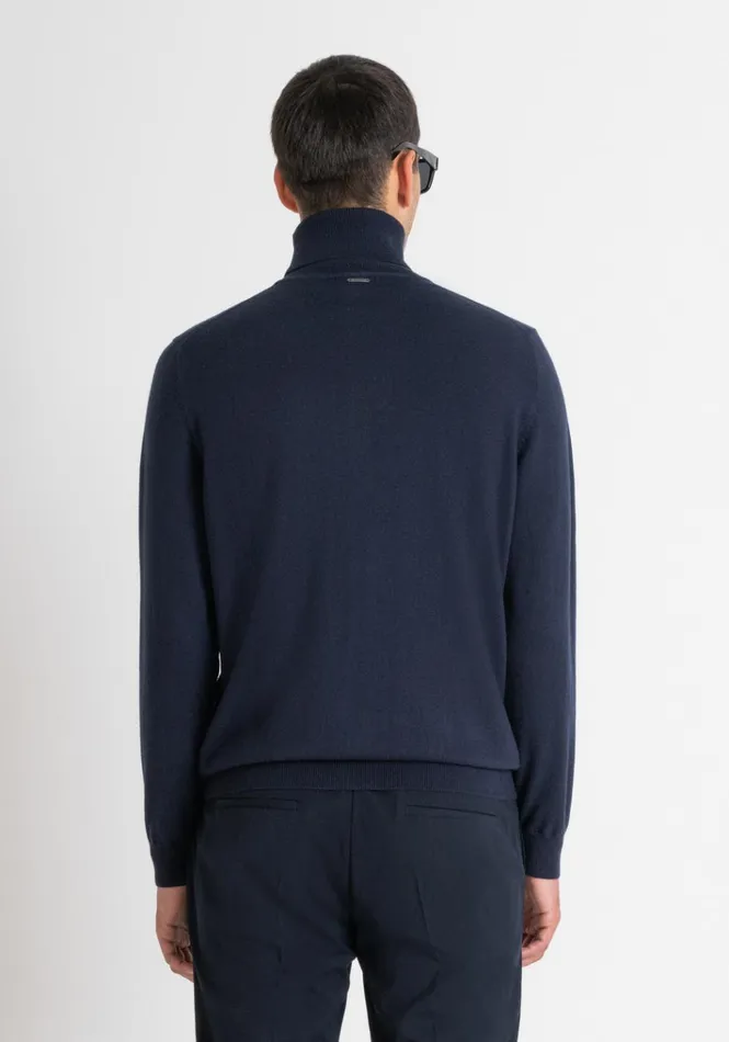 Knitwear Men Antony Morato Regular Fit Cashmere Blend Jumper Blue Ink