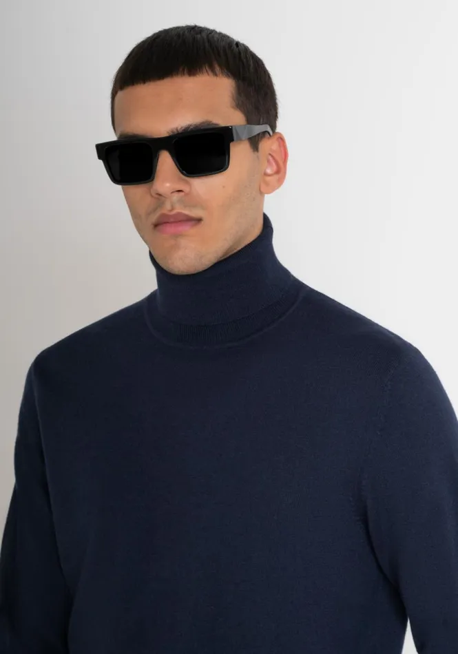 Knitwear Men Antony Morato Regular Fit Cashmere Blend Jumper Blue Ink