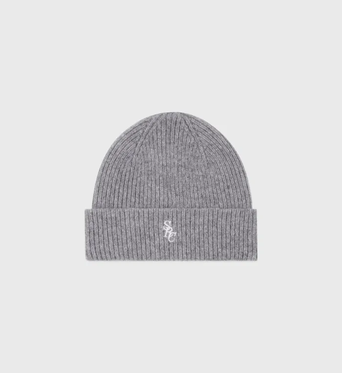 Knitwear Women Sporty and Rich SRC Wool Beanie 8211 Gray