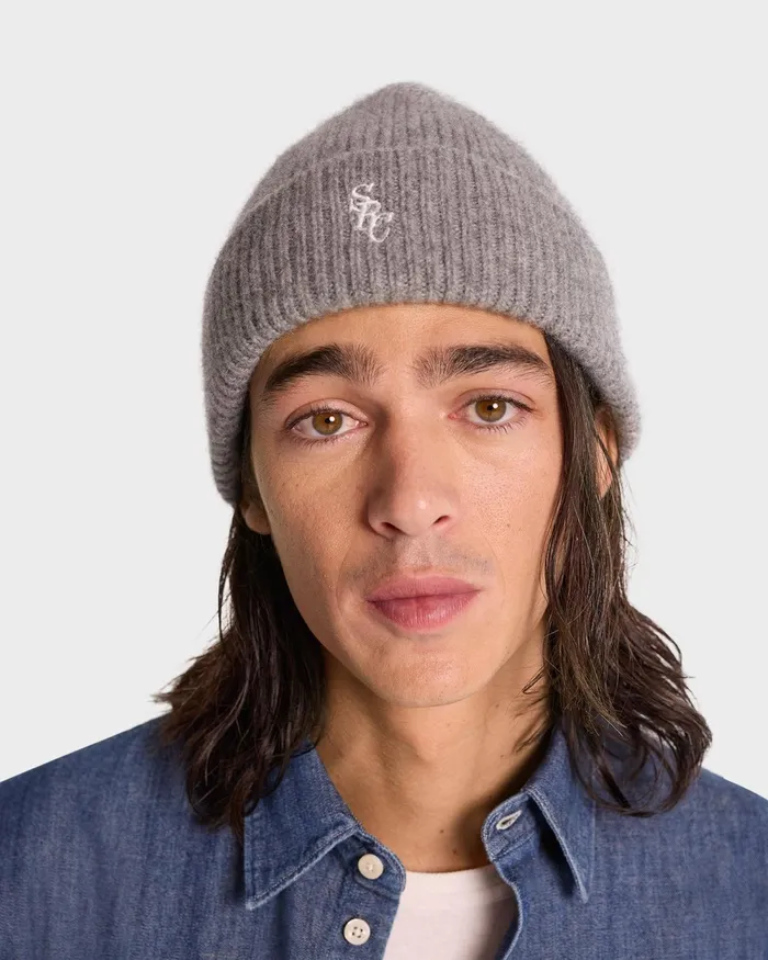 Knitwear Women Sporty and Rich SRC Wool Beanie 8211 Gray