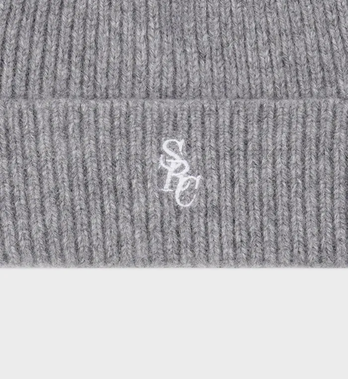 Knitwear Women Sporty and Rich SRC Wool Beanie 8211 Gray