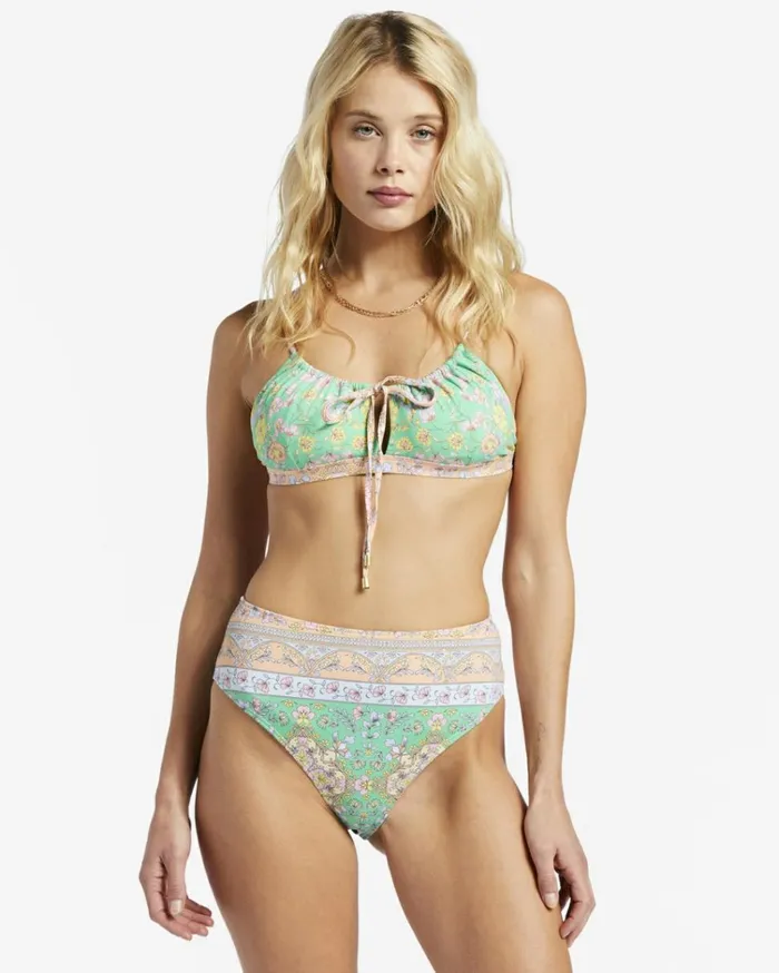 La Mer Coco Bralette Bikini Top Green Women Billabong Bikinis