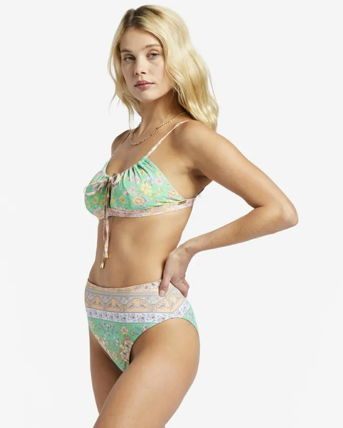 La Mer Coco Bralette Bikini Top Green Women Billabong Bikinis