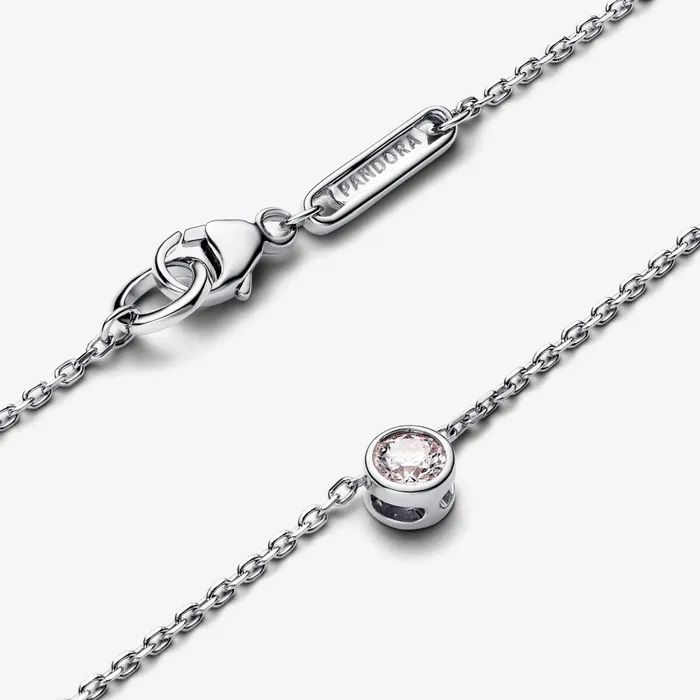 LabGrown Diamond Necklaces Women Pandora Online Era Bezel Sterling Silver Labgrown Diamond Pendant Necklace Sterling Silver