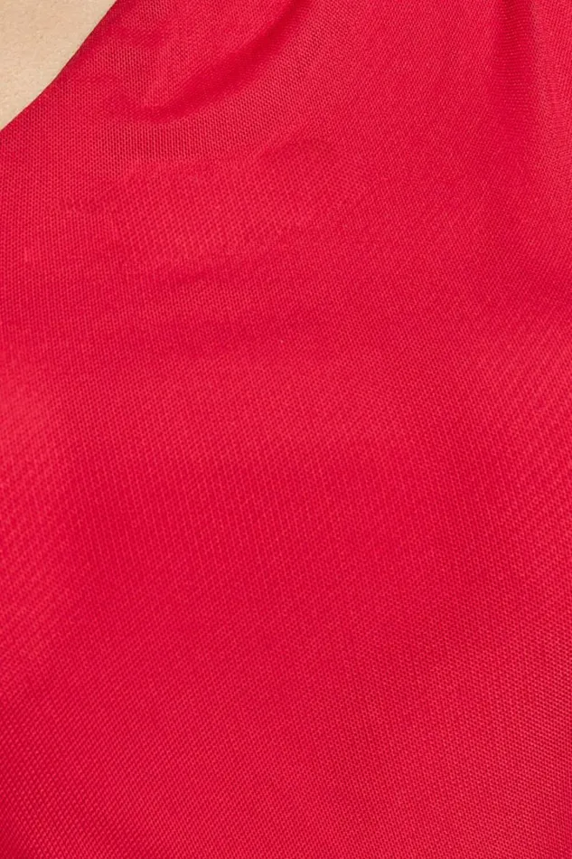 Lara Midi Dress 8211 Asymmetrical Ruched Mesh Dress In Red Women Showpo Dresses