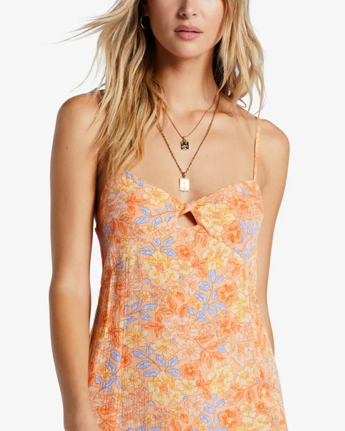 Last Sunset Midi Dress Light Melon Women Billabong Midi Dresses