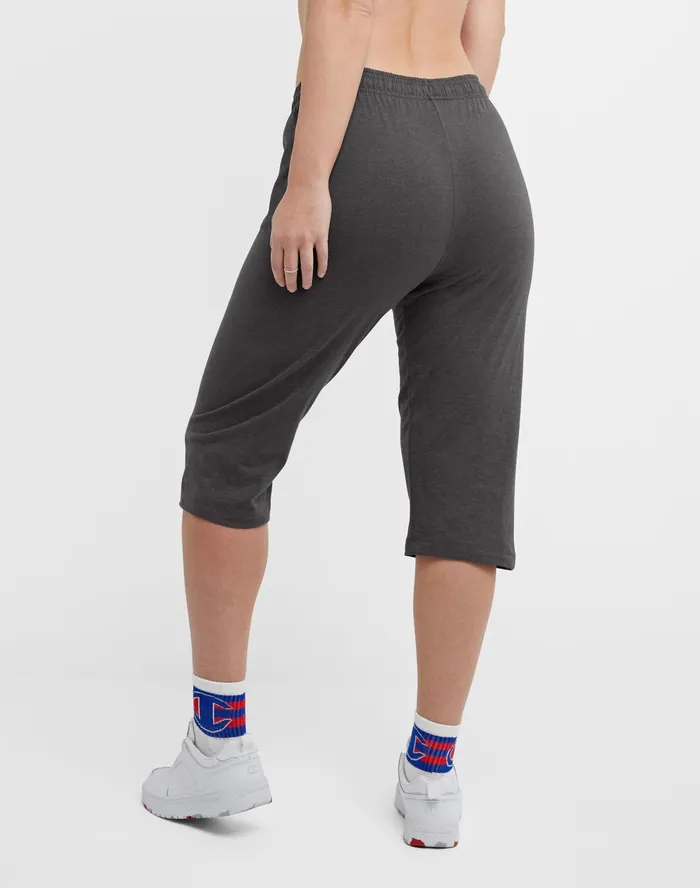 Lightweight Lounge Capri Pants C Logo 18034 Granite Heather Women Champion Pants