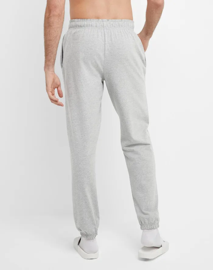 Lightweight Lounge Pants Cinched Hem C Logo 315034 Oxford Grey Men Champion Pants and Joggers