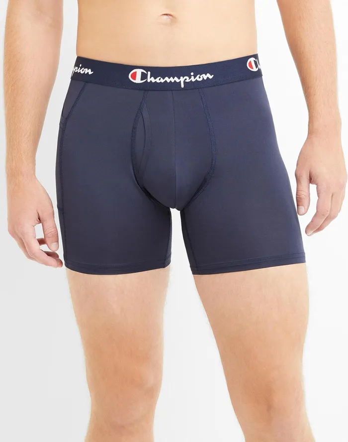 Lightweight Stretch Men039S Boxer Briefs With Pocket Pack MoistureWicking AntiOdor 3Pack Assorted Men Champion Underwear