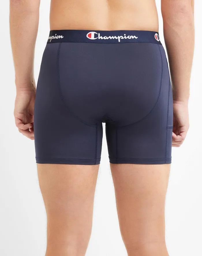 Lightweight Stretch Men039S Boxer Briefs With Pocket Pack MoistureWicking AntiOdor 3Pack Assorted Men Champion Underwear