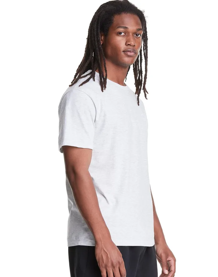 Lightweight Tee C Logo Applique Bleached Stone Cream Heather Men Champion TShirts and Tops