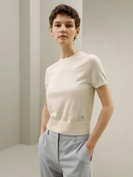 Lilysilk 100 Cashmere Round Neck Sweater Tshirt Women Knitwear