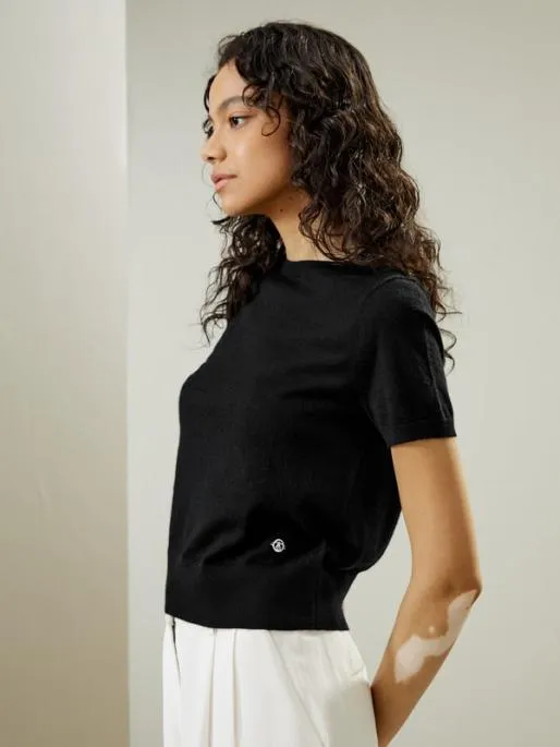 Lilysilk 100 Cashmere Round Neck Sweater Tshirt Women Knitwear