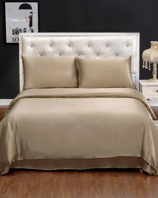 Lilysilk 19 Momme Seamless Silk Sheets Set Home Silk Bedding Sets