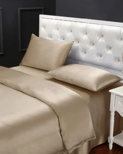 Lilysilk 19 Momme Seamless Silk Sheets Set Home Silk Bedding Sets