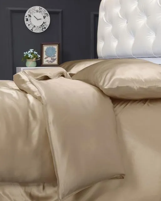 Lilysilk 19 Momme Seamless Silk Sheets Set Home Silk Bedding Sets