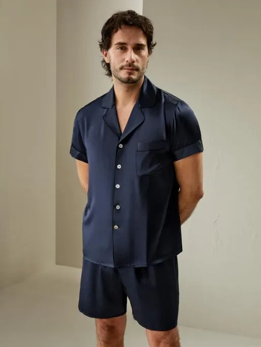 Lilysilk Buy Mens Pajama Short Sets 100 Pure Silk Nightwear Men Pajamas