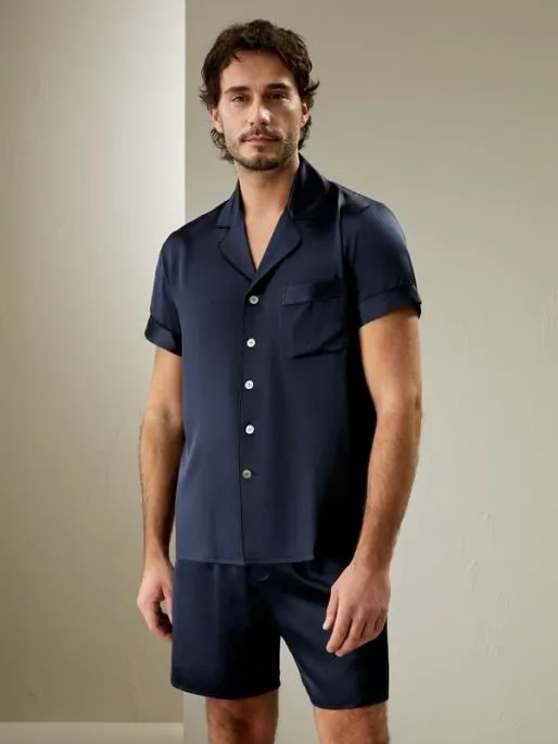 Lilysilk Buy Mens Pajama Short Sets 100 Pure Silk Nightwear Men Pajamas