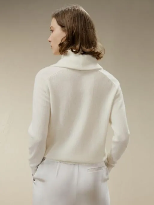 Lilysilk Cashmere Cowl Neck Sweater Women Knitwear