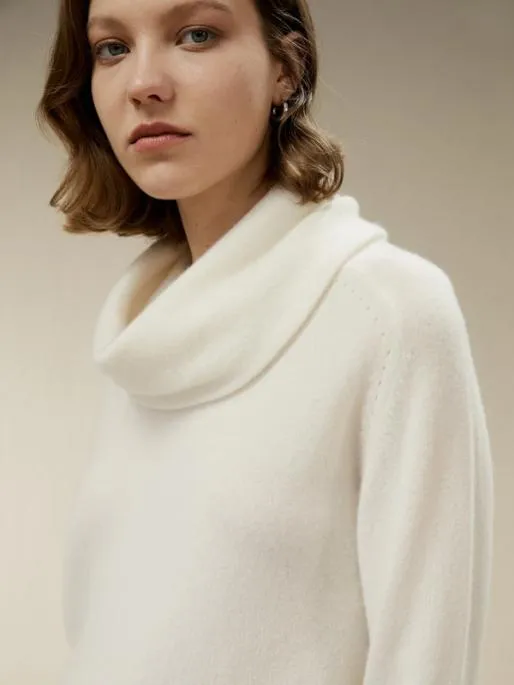 Lilysilk Cashmere Cowl Neck Sweater Women Knitwear