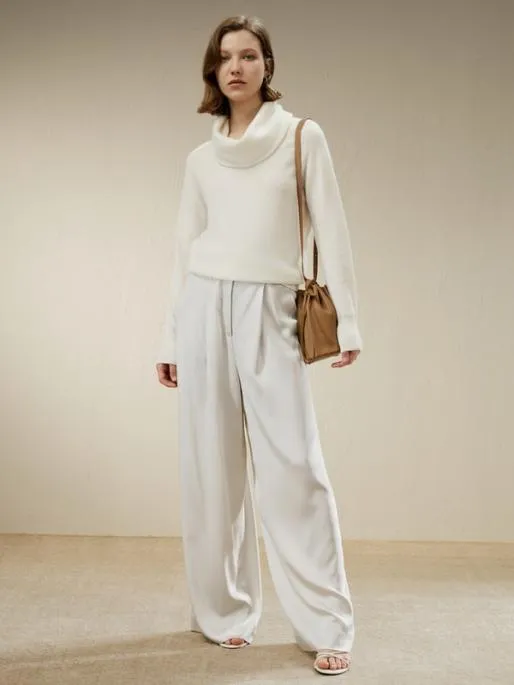 Lilysilk Cashmere Cowl Neck Sweater Women Knitwear