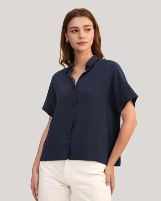 Lilysilk Casual Comfy Short Sleeve Silk Blouse For Women Women Essentials