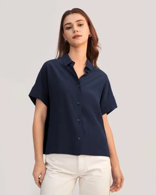 Lilysilk Casual Comfy Short Sleeve Silk Blouse For Women Women Essentials