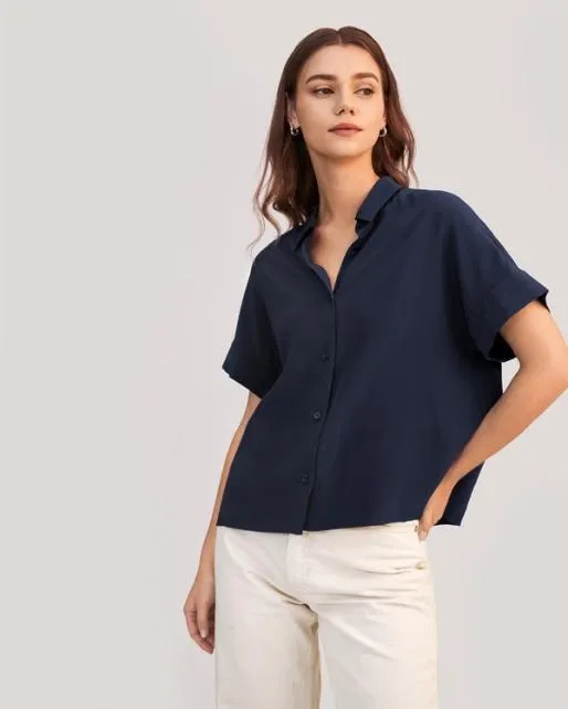 Lilysilk Casual Comfy Short Sleeve Silk Blouse For Women Women Essentials