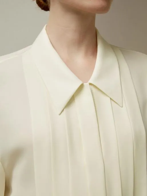 Lilysilk Chic Pleated Silk Blouse For Women Women Blouses Shirts