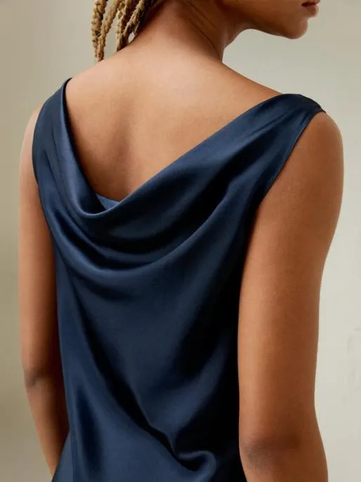 Lilysilk Cowl Neck Midi Silk Dress 8211 Elegant And Luxurious For Work And Party Women Jumpsuits Dresses