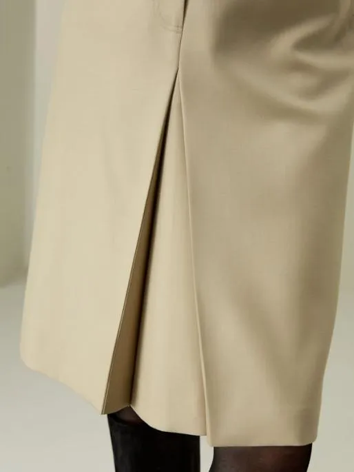 Lilysilk Machine Washable ALine Wool Silk Blend Skirt Women Bottoms