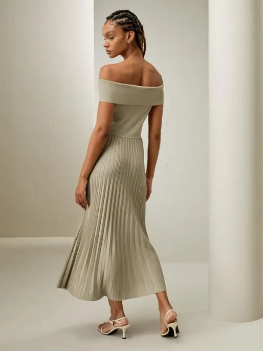 Lilysilk OffShoulder Hybrid Pleated Dress Women Jumpsuits Dresses