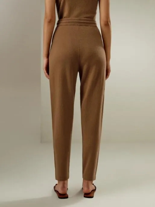 Lilysilk Premium Knit Cashmere Tapered Pants Women Knitwear