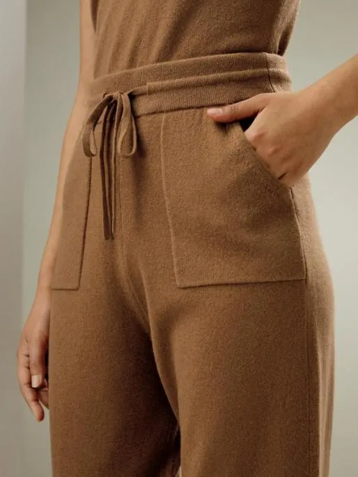 Lilysilk Premium Knit Cashmere Tapered Pants Women Knitwear