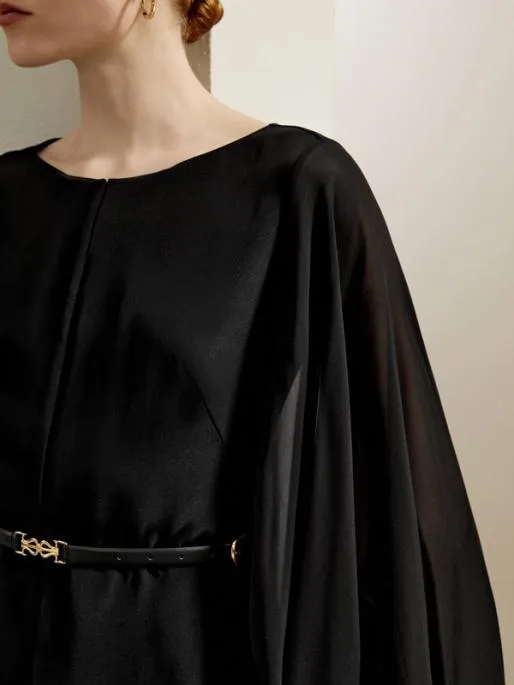 Lilysilk Slim Fit Silk CapeStyle Blouse Women Blouses Shirts