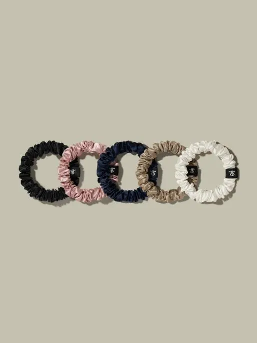 Lilysilk Soft Silk Skinny Scrunchie Women Silk Scrunchies