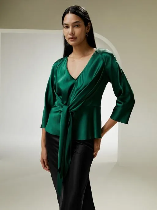 Lilysilk Stylish Pullover Silk Shirt With Waist Tie For All Occasions Women Blouses Shirts Lilysilk Stylish Pullover Silk Shirt With Waist Tie For All Occasions Women Blouses Shirts