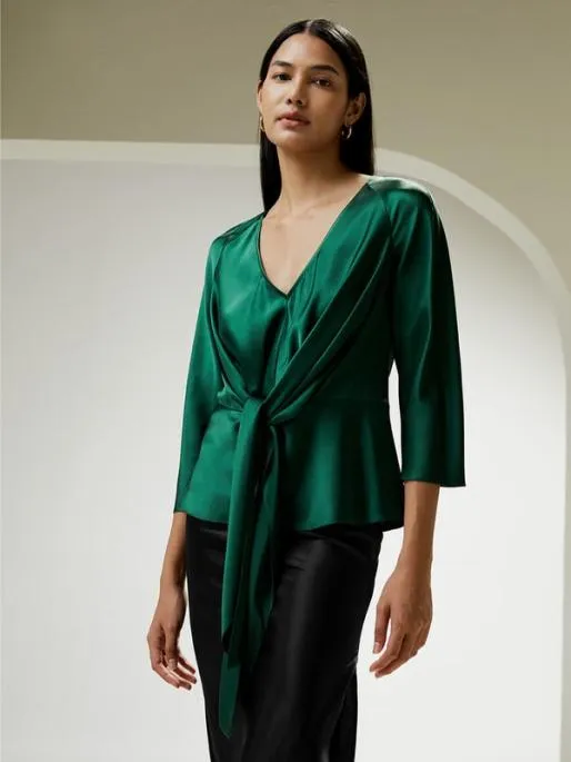 Lilysilk Stylish Pullover Silk Shirt With Waist Tie For All Occasions Women Blouses Shirts
