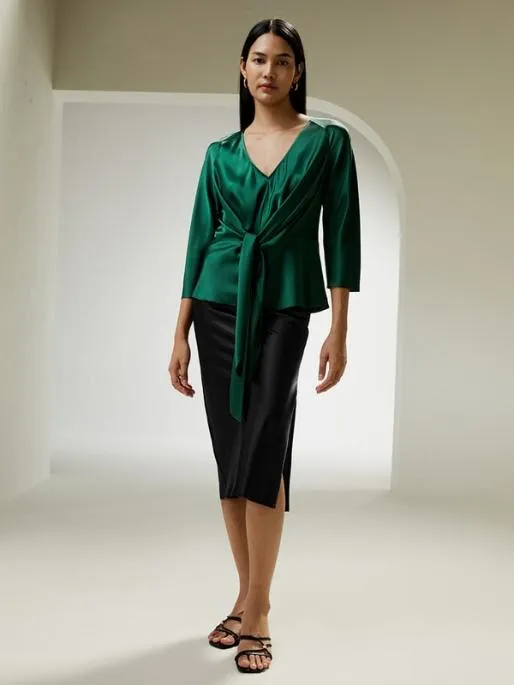 Lilysilk Stylish Pullover Silk Shirt With Waist Tie For All Occasions Women Blouses Shirts