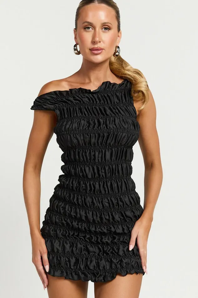 Lioness 8211 Guccio Mini Dress In Onyx Women Showpo Dresses