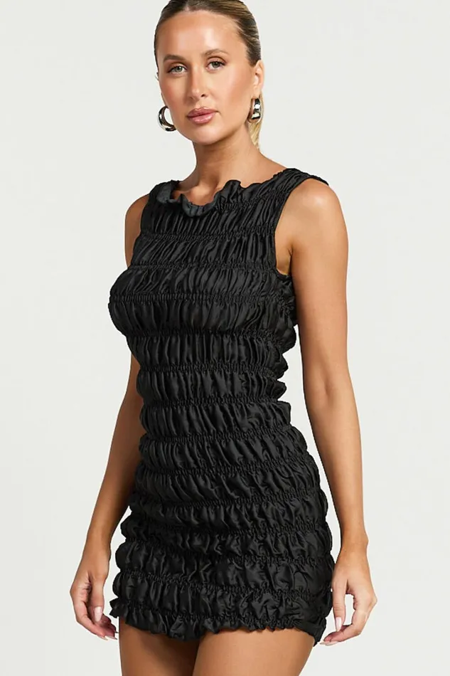 Lioness 8211 Guccio Mini Dress In Onyx Women Showpo Dresses