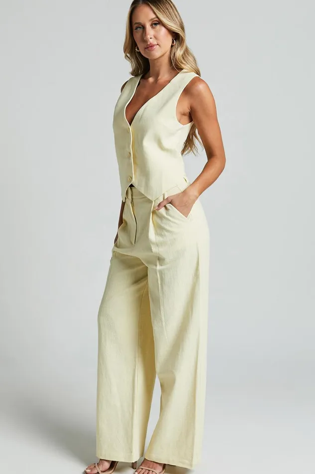 Lioness 8211 Leo Pant In Butter Women Showpo Pants