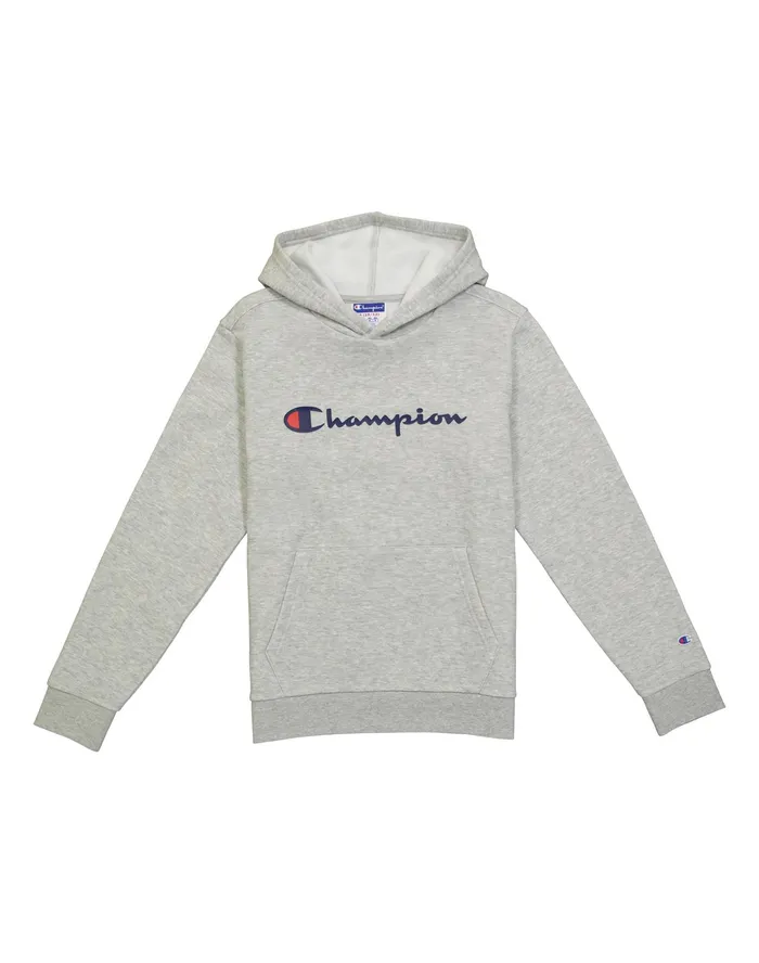 Little Kids039 Powerblend Hoodie Classic Script Oxford Grey Heather Kids Champion Hoodies and Sweatshirts Little Kids039 Powerblend Hoodie Classic Script Oxford Grey Heather Kids Champion Hoodies and Sweatshirts