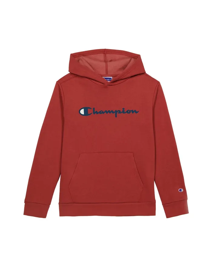 Little Kids039 Powerblend Hoodie Classic Script Sandalwood Red Kids Champion Hoodies and Sweatshirts