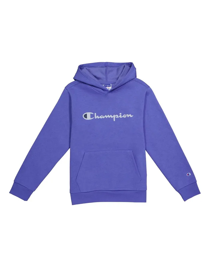Little Kids039 Powerblend Hoodie Classic Script Stone Crush Blue Kids Champion Hoodies and Sweatshirts Little Kids039 Powerblend Hoodie Classic Script Stone Crush Blue Kids Champion Hoodies and Sweatshirts