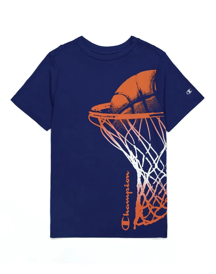 Little Kids039 ShortSleeve TShirt Nothin039 But Net Athletic Navy Kids Champion TShirts
