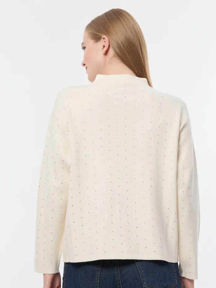 Long Sleeve Studded Mock Neck Top Women Jones New York Tops and Blouses Long Sleeve Studded Mock Neck Top Women Jones New York Tops and Blouses