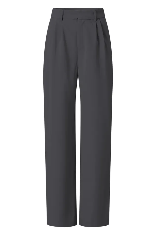 Lorcan Pants 8211 High Waisted Tailored Pants In Charcoal Women Showpo Pants