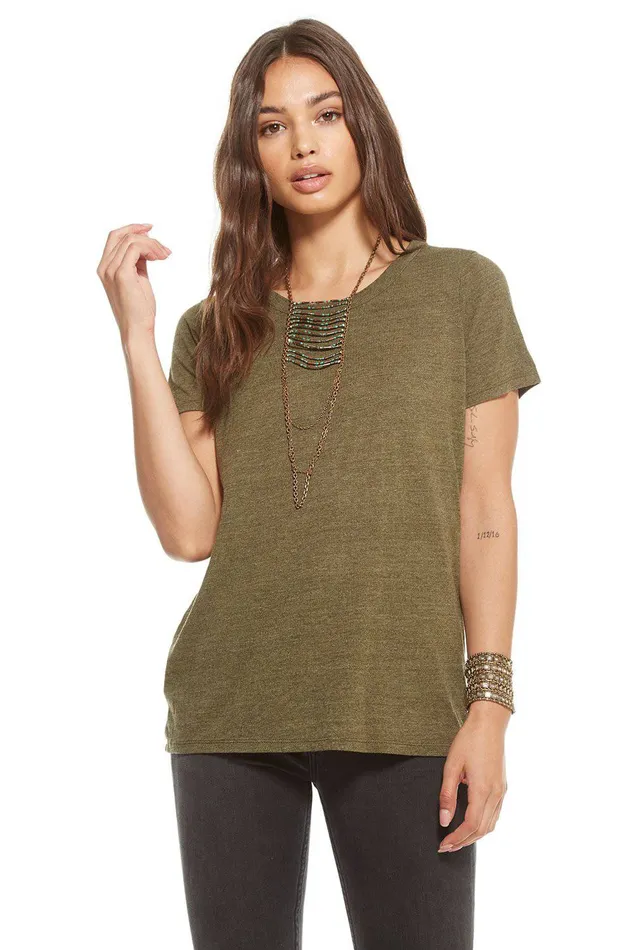 Loungewear Chaser Brand Womens VINTAGE TRIBLEND JERSEY SS STRAPPY DRAPE BACK TEE